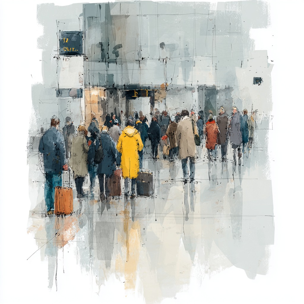passengers queuing for EES Vs ETIAS